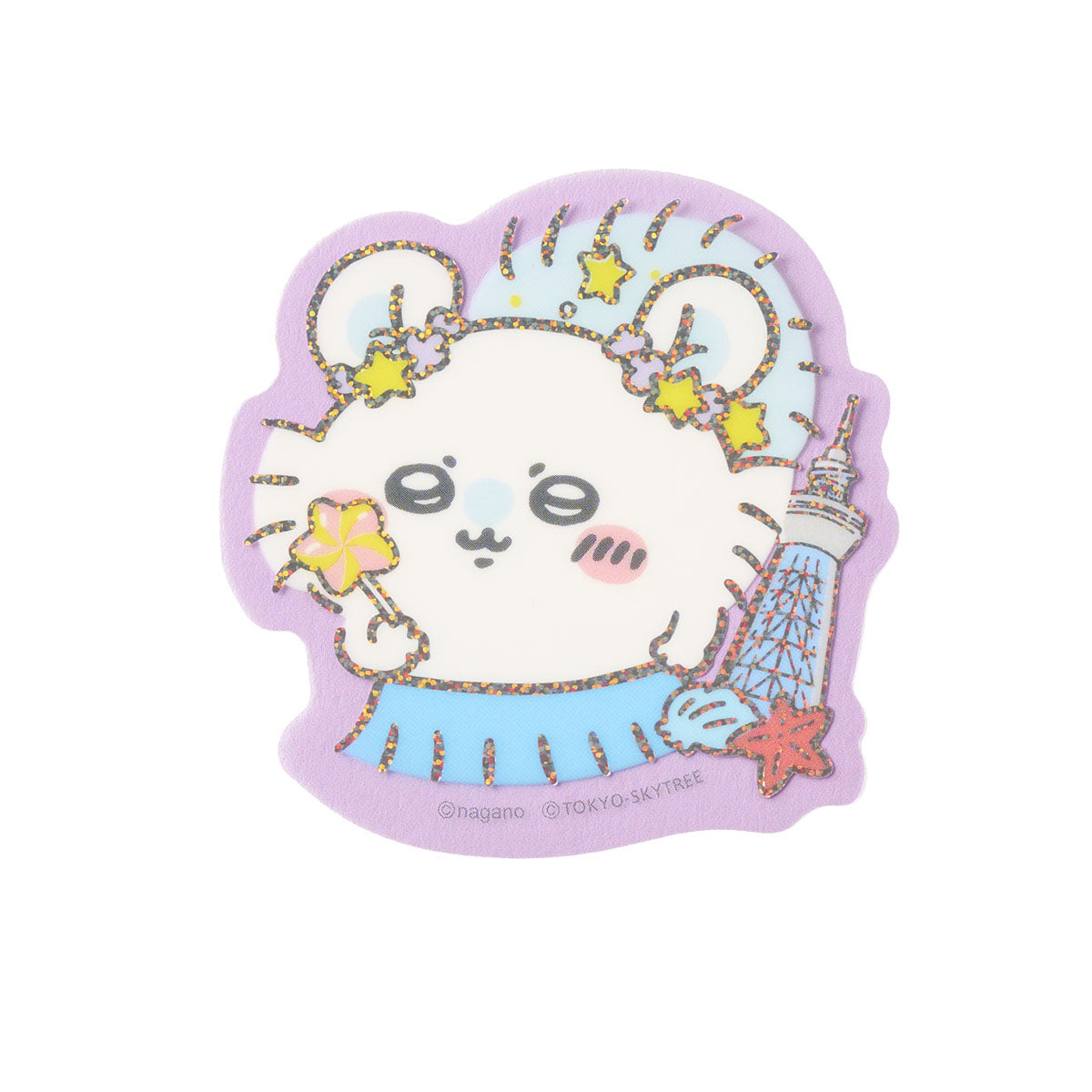 [Pre-order] Chiikawa Movie Chiikawa☆Starry Skytree(R) and Secret Island Clear Sticker (Suitable for Smartphones) - Momonga