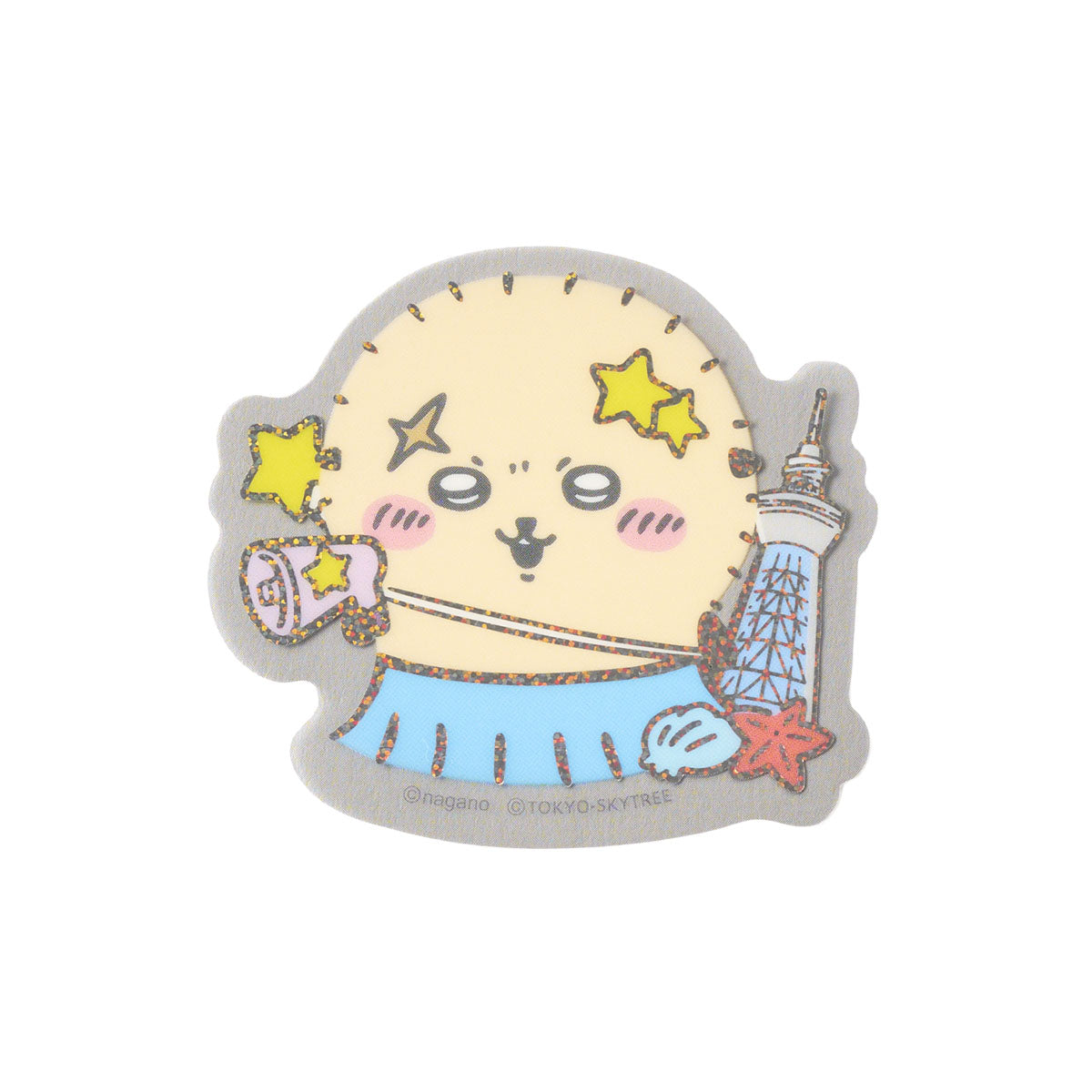 [Pre-order] Chiikawa Movie Chiikawa☆Starry Skytree(R) and Secret Island Clear Sticker (Suitable for Smartphones) - Rakko