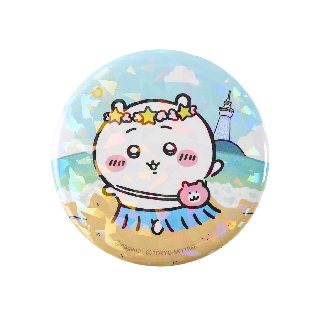 [Pre-order] Chiikawa Movie Chiikawa☆Starry Skytree(R) and Secret Island Trading Hologram Can Badge