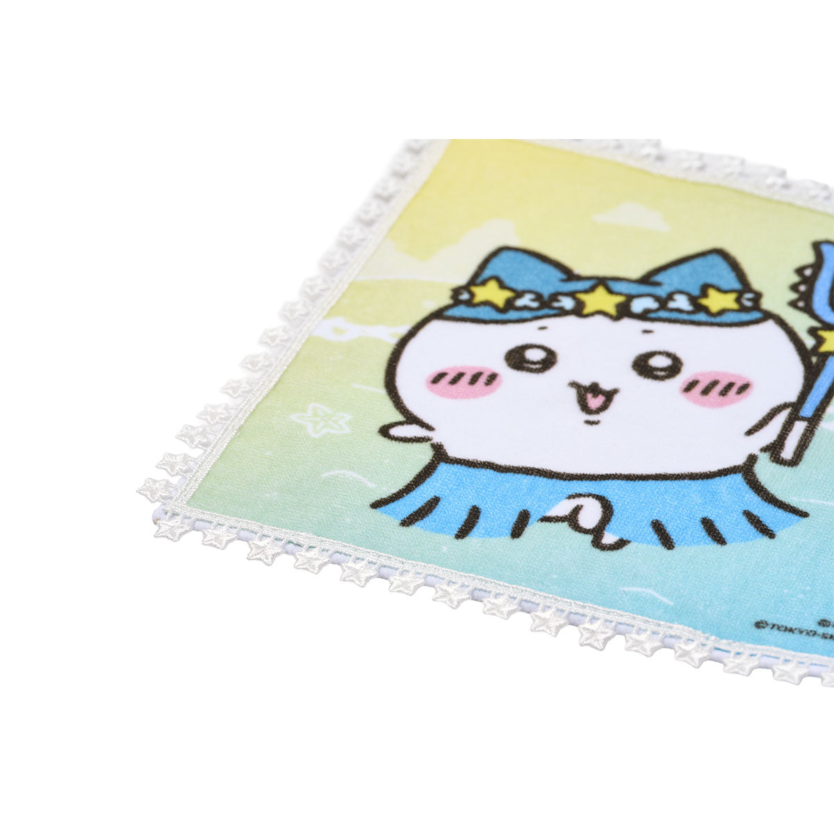 [Pre-order] Chiikawa Movie Chiikawa☆Starry Skytree(R) and Secret Island Lace-trimmed Mini Towel - Hachiware