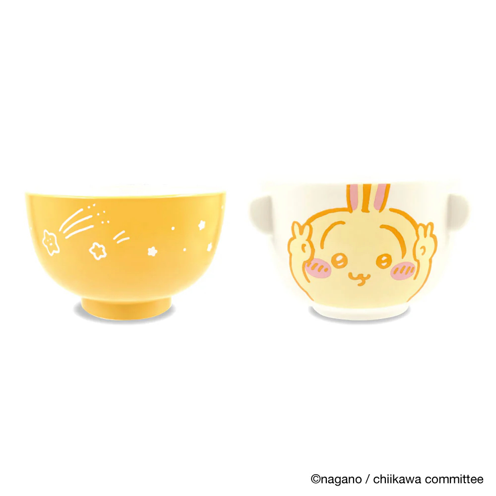 [Pre-order] "Chiikawa" Soup Bowl and Rice Bowl Set 2 - Usagi