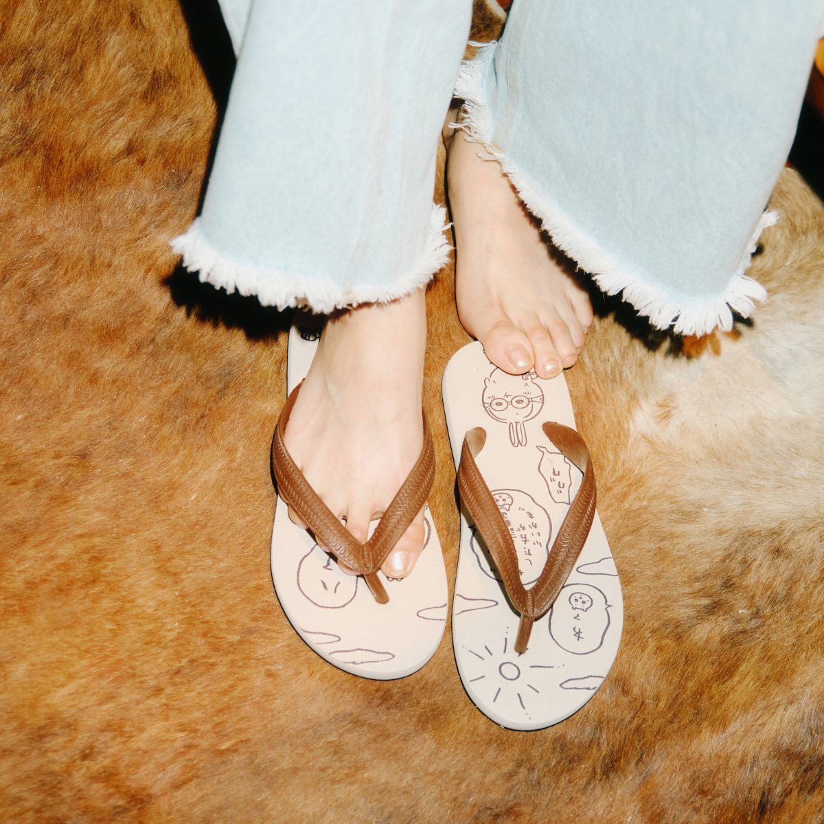 [Pre-order] "Chiikawa" Chiikawa Beach Sandals - Beige