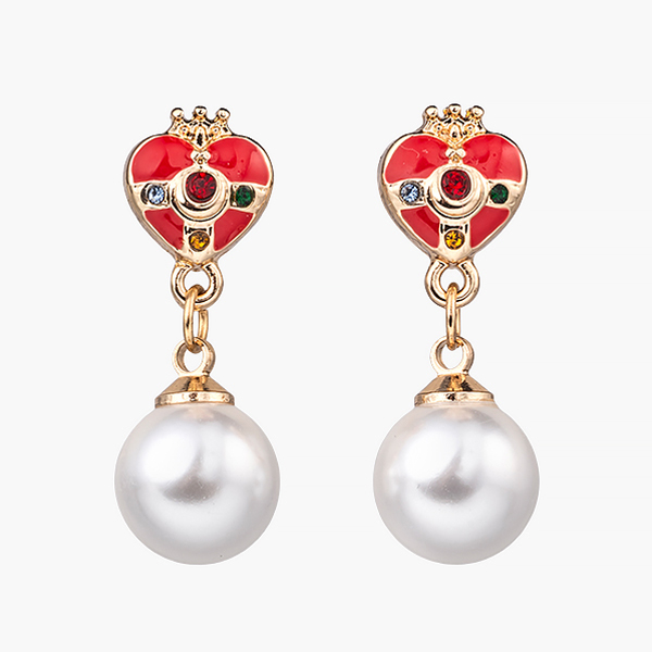 [Pre-order] "Pretty Guardian Sailor Moon" Official Store Original Pearl Earrings - Cosmic Heart Compact