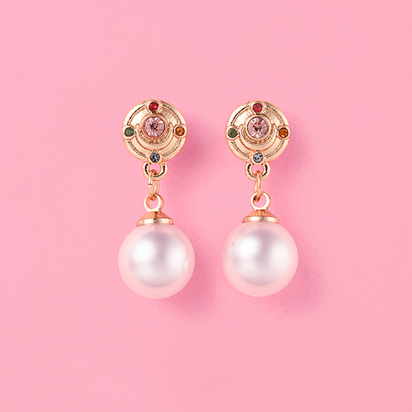 [Pre-order] "Pretty Guardian Sailor Moon" Official Store Original Pearl Earrings - Transformation Brooch
