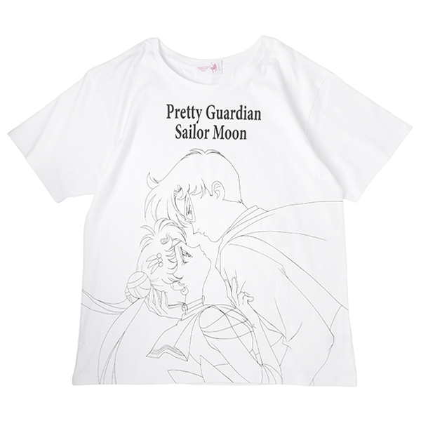 [Pre-order] "Pretty Guardian Sailor Moon" Official Store Monochrome T-Shirt: Sailor Moon & Tuxedo Mask