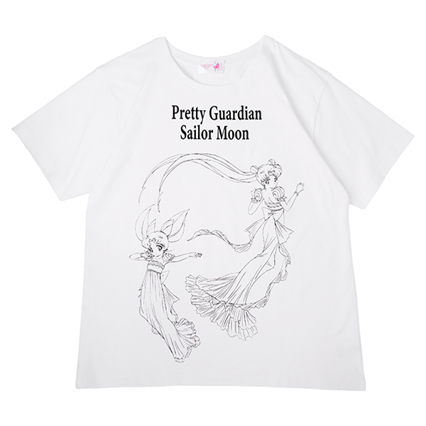 [Pre-order] "Pretty Guardian Sailor Moon" Official Store Monochrome T-Shirt: Princess Serenity & Princess Rabbit SL Serenity