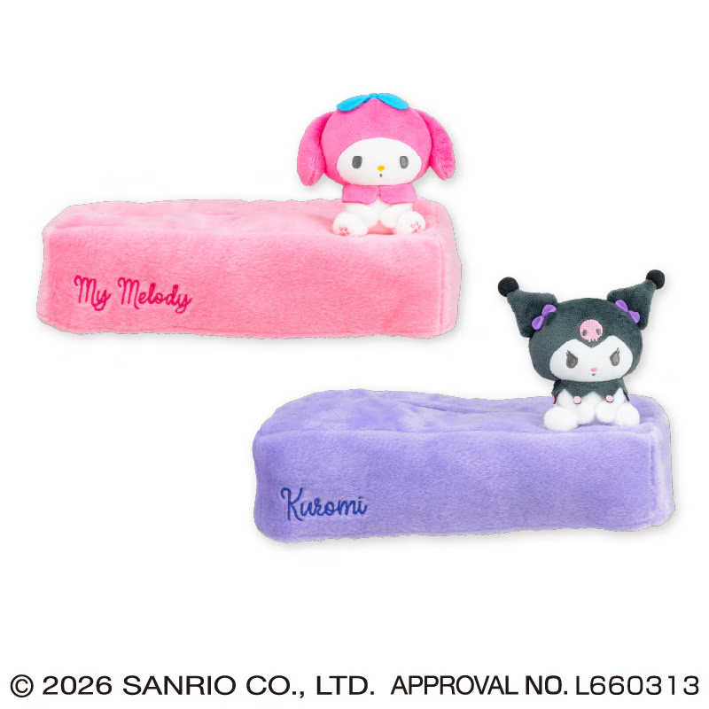 [Pre-order] Sanrio My Melody ♡ Kuromi Tissue Box Cover with Mascot (Sitting)
