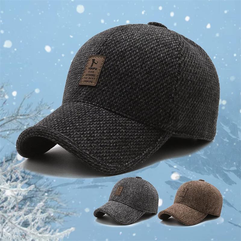 🔥49% off before Christmas 🥳-Men's Winter Baseball Cap - With Ear Muffs, Thickened Warm Hat