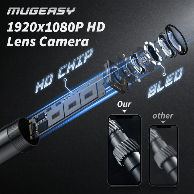 🔎 Plug-and-Play Endoscope Camera – Compatible with Android & iPhone & ipad for Direct Connection