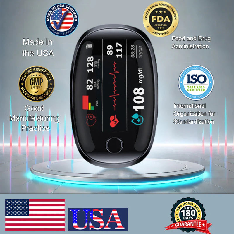 🔥Final 3 Hours: 50% OFF🏆Non-Invasive Blood Glucose Meter[99.9% Accuracy]✅TGA Approved