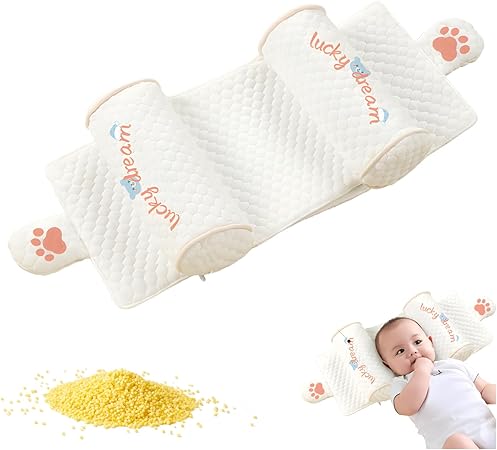 Baby Soft Cotton Breathable Head and Neck Support Shaping Pillow