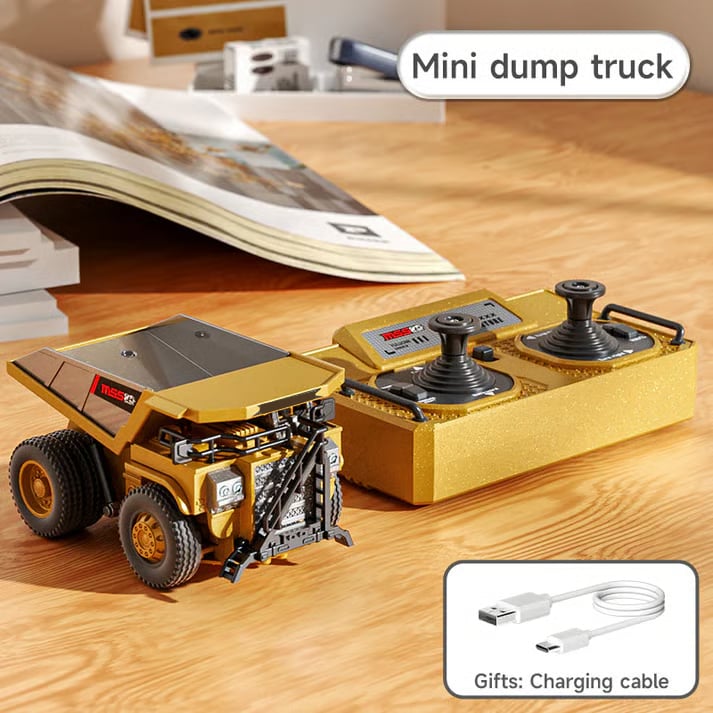 🚜 1:64 Premium Alloy Mini RC Construction Set – Forklift, Excavator & Dump Truck