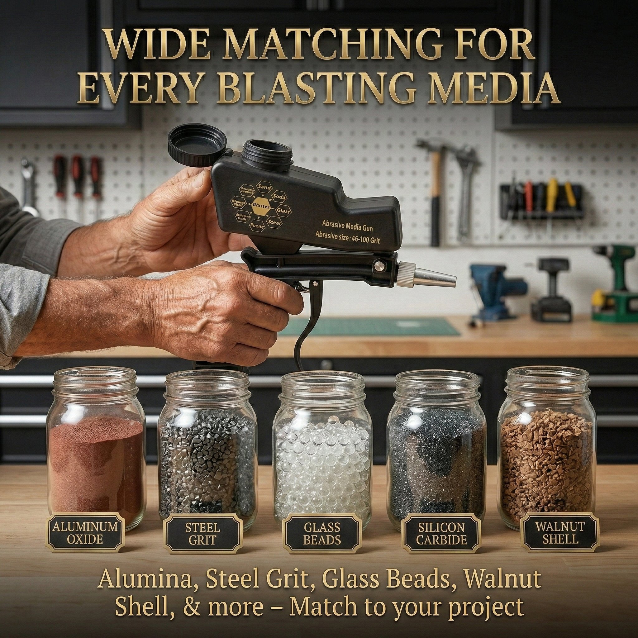 Heavy Duty Sand Blaster Gun For Rust And Paint Removal