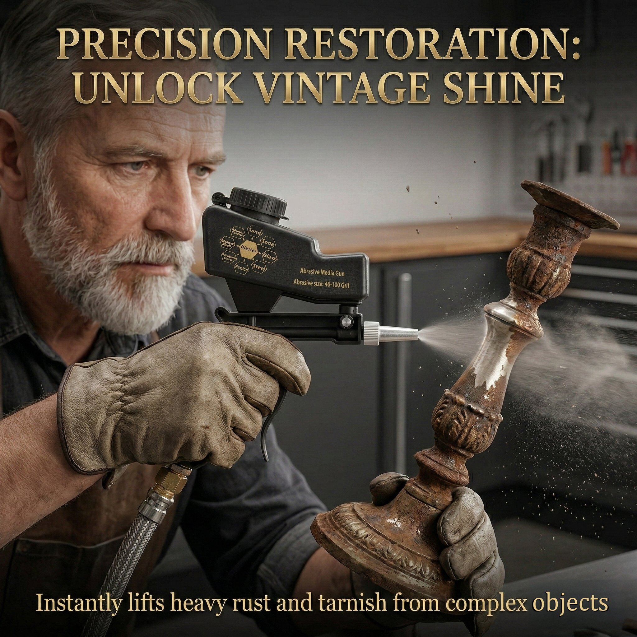 Heavy Duty Sand Blaster Gun For Rust And Paint Removal