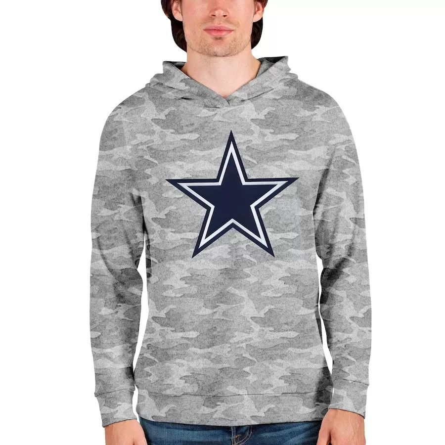 Men's Antigua Camo Dallas Cowboys Absolute Logo Pullover Hoodie