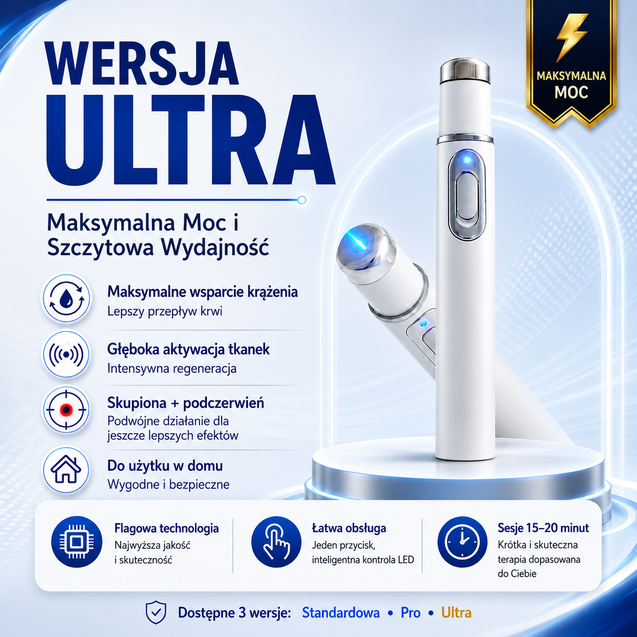 Zaawansowana terapia🔥 akustyczną falą uderzeniową przywraca zdrowie tkanek prącia,🔥 zwiększa twardość erekcji, wytrzymałość i pewność siebie mężczyzn, a także łagodzi bóle mięśni, sztywność stawów i dolegliwości bólowe ścięgien.