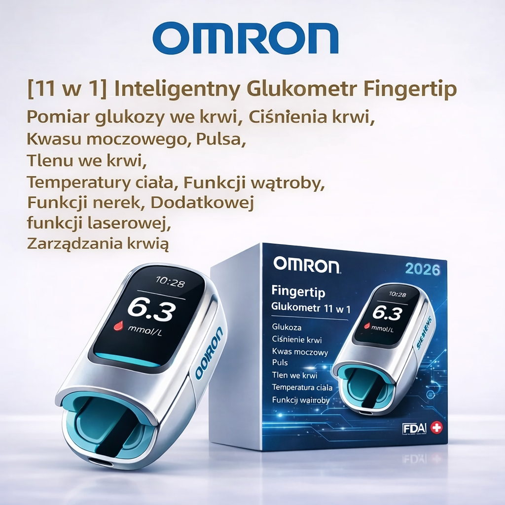 🔥 Koniec z igłami i bólem! | Nieinwazyjny glukometr Omron™ – łatwy i dokładny pomiar poziomu cukru we krwi, gdziekolwiek jesteś 🔥