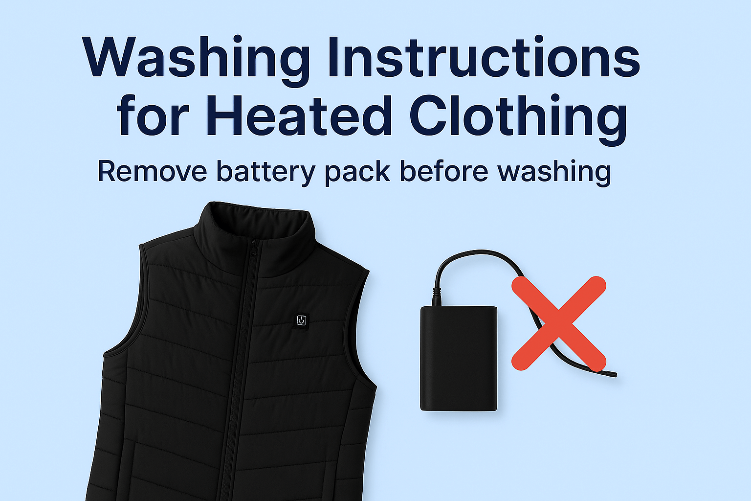 Washing Instructions For Heated Clothing