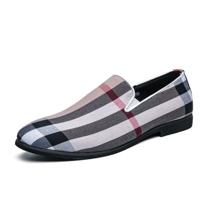GUYSTEP™-Men's Fashion Army Blue Plaid Loafers