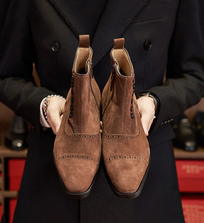 GUYSTEP™-High-end fashion vintage suede Chelsea handmade shoes