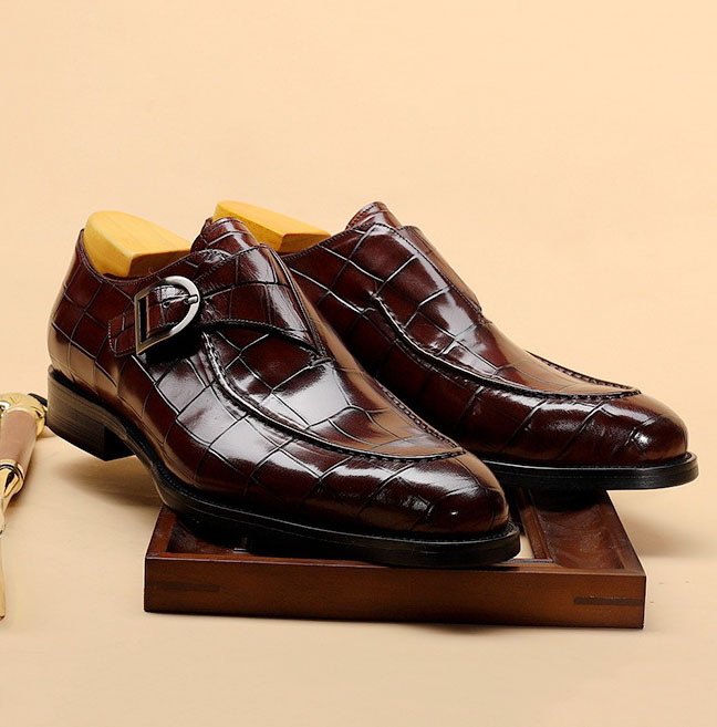 GUYSTEP™-Breathable fashion design genuine leather lace-up men monk shoes
