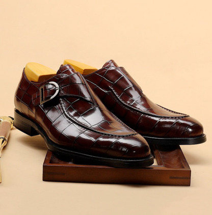 GUYSTEP™-Breathable fashion design genuine leather lace-up men monk shoes