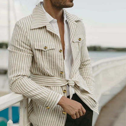 GUYSTEP™- Striped Multi Pockets Jackets
