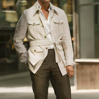 GUYSTEP™- Striped Multi Pockets Jackets