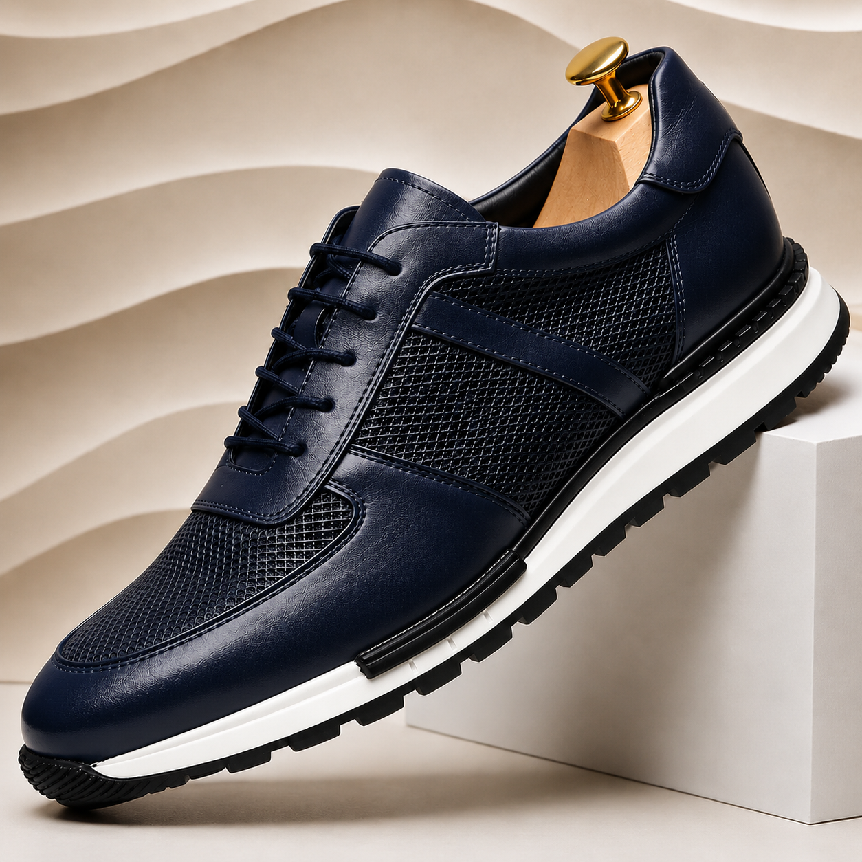Men’s Premium Cowhide Leather Casual Sneakers – Multiple Colors