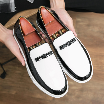 British Business Casual Leather Shoes Flat Sole Board Shoes