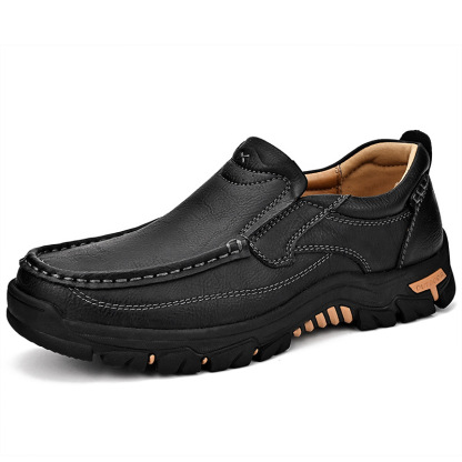 Men's Non-slip Walking Leather Lightweight Breathable Casual Loafers