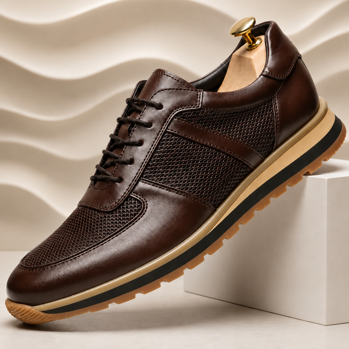 Men’s Premium Cowhide Leather Casual Sneakers – Multiple Colors