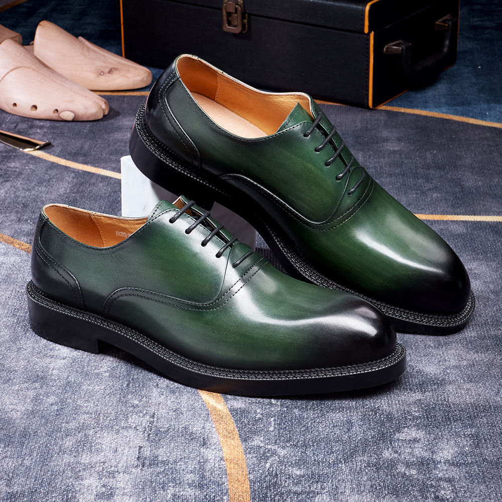 [Copy]Men's shiny leather loafers with metal horsebit