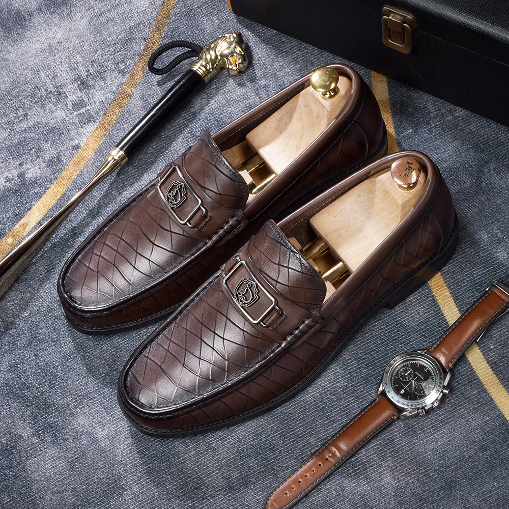 Men's fashionable and trendy casual genuine leather shoes