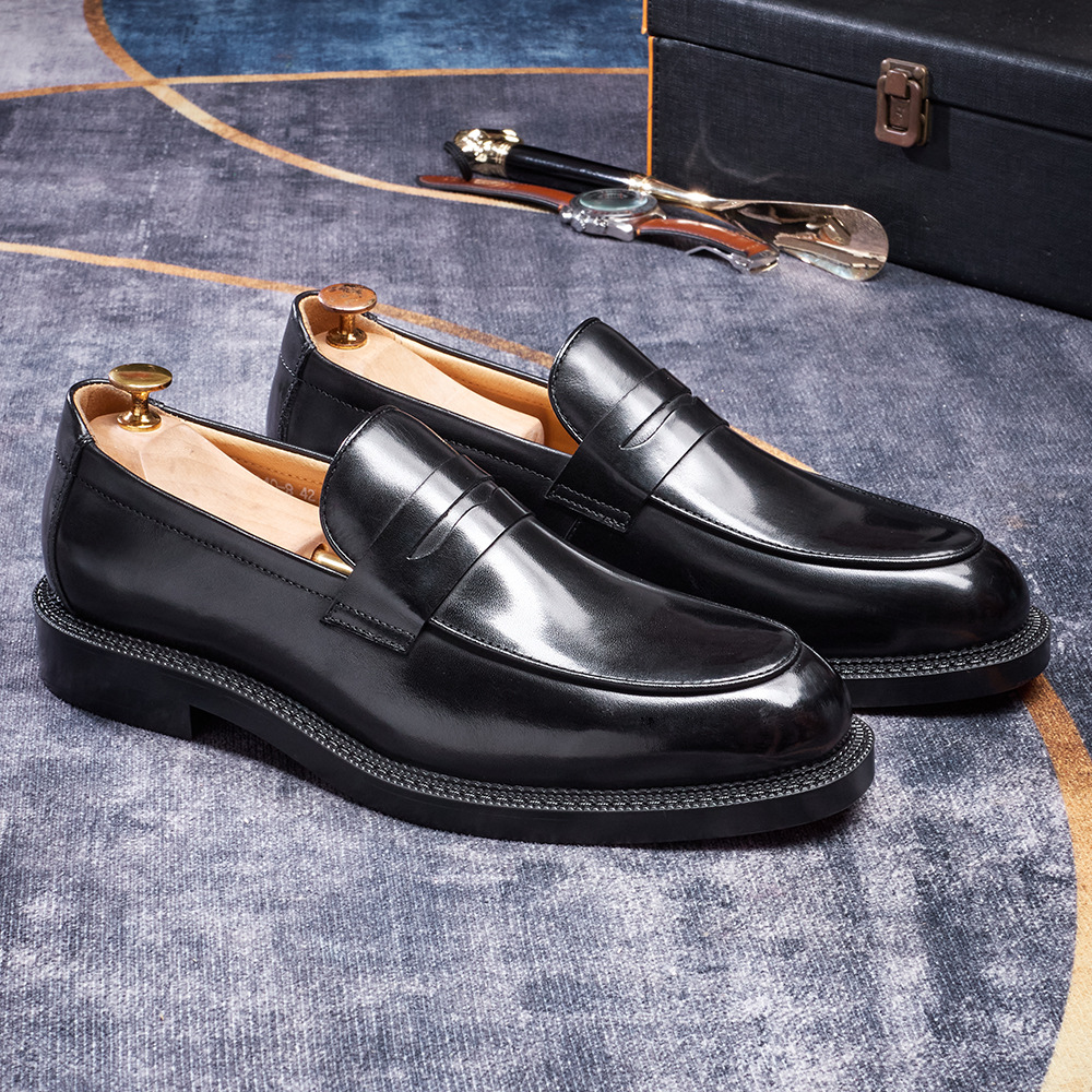 Classic Men's Penny Loafer  Genuine Leather Comfortable Business Casual Footwear