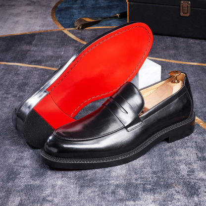 Classic Men's Penny Loafer  Genuine Leather Comfortable Business Casual Footwear