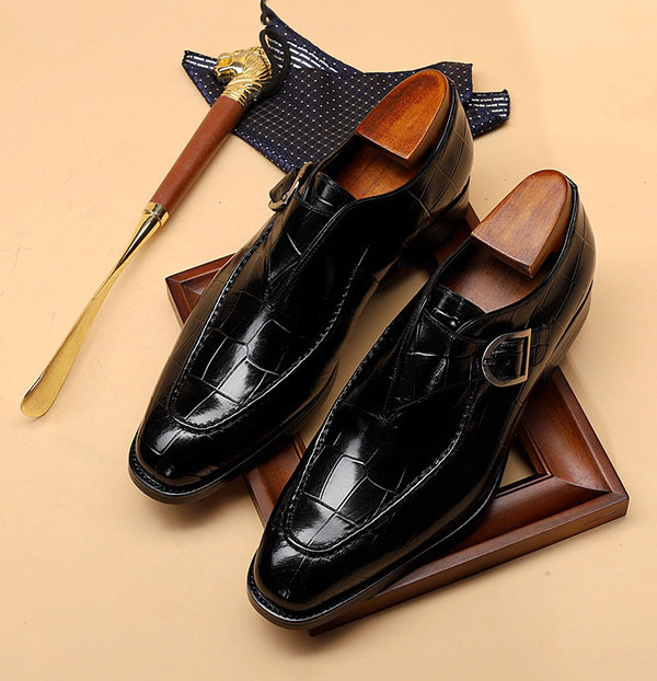 GUYSTEP™-Breathable fashion design genuine leather lace-up men monk shoes