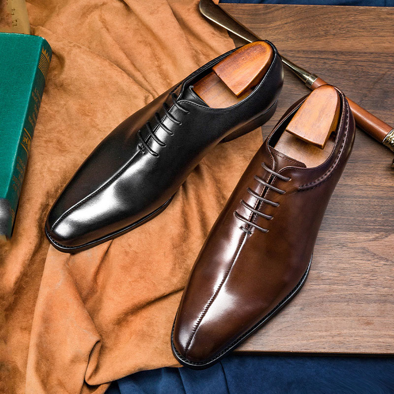 Men's Genuine Leather British-Style Business Oxford Shoes