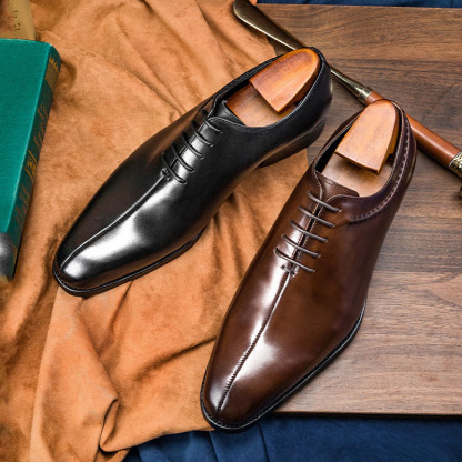 Men's Genuine Leather British-Style Business Oxford Shoes
