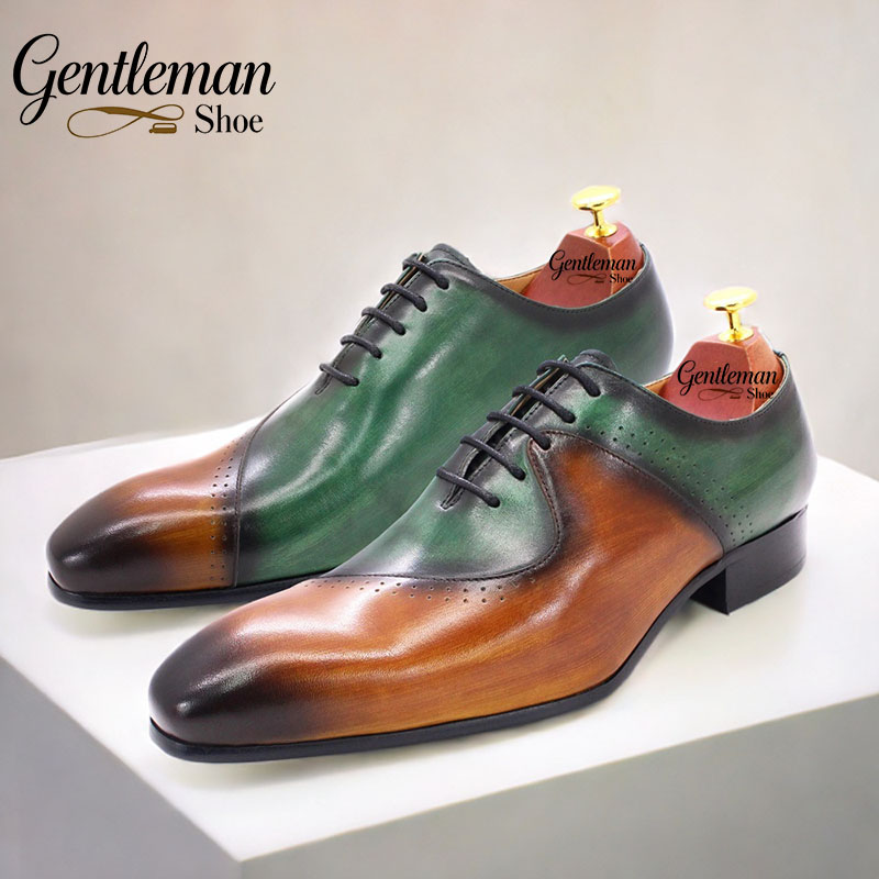 Men's business color matching personalized formal Oxford shoes