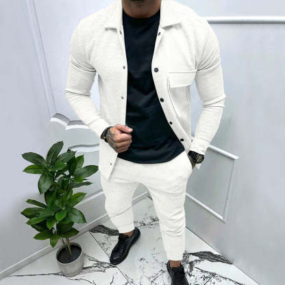 GUYSTEP™- Twill Jacquard Casual Set