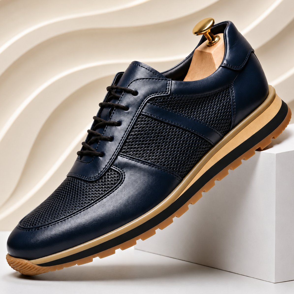 Men’s Premium Cowhide Leather Casual Sneakers – Multiple Colors