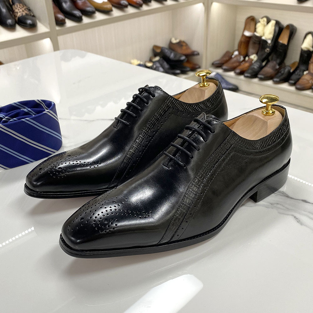 Men's classic design business casual leather shoes