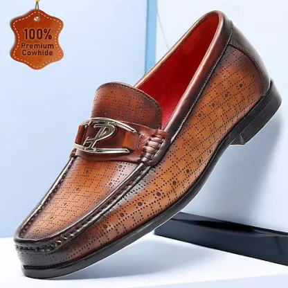 GUYSTEP™-Men's Classic Perforated Leather Horsebit Loafers