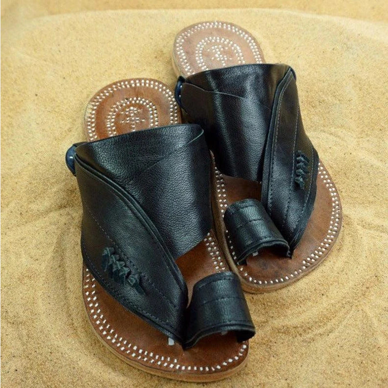 Men's Genuine Leather comfortable light slippers