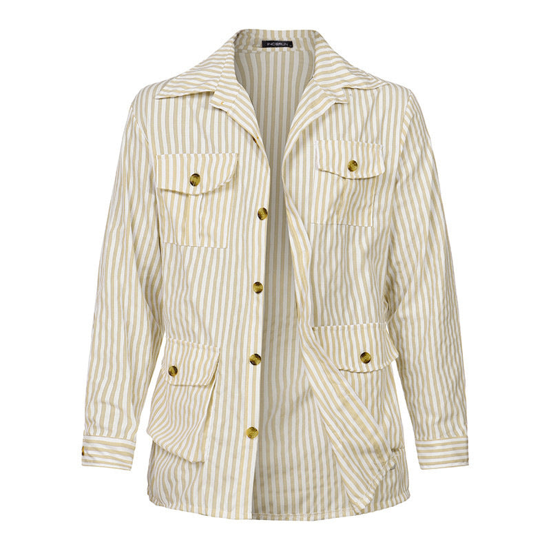 GUYSTEP™- Striped Multi Pockets Jackets