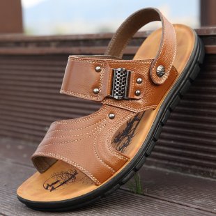 Leather comfortable and non-slip summer sandals