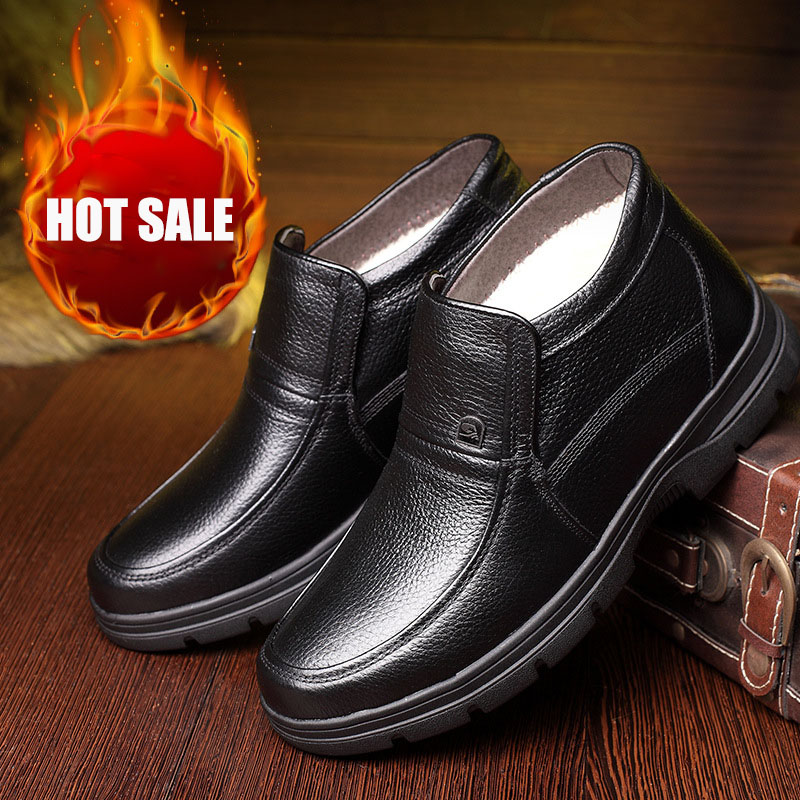 [Copy]Men's autumn and winter thick high-top shoes plus velvet warm thick-soled casual cotton shoes