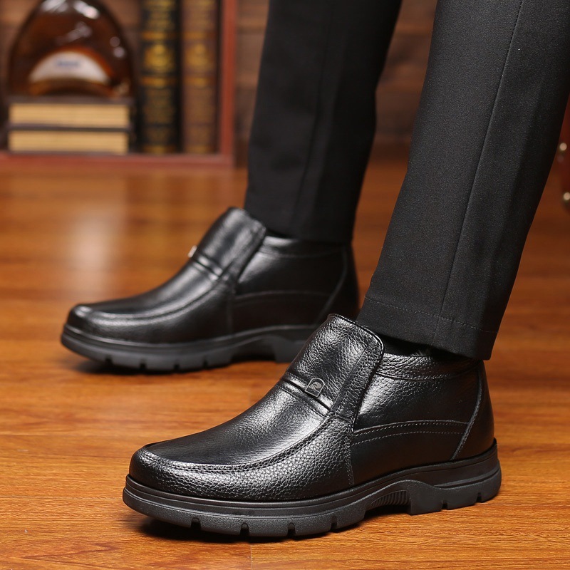[Copy]Men's autumn and winter thick high-top shoes plus velvet warm thick-soled casual cotton shoes