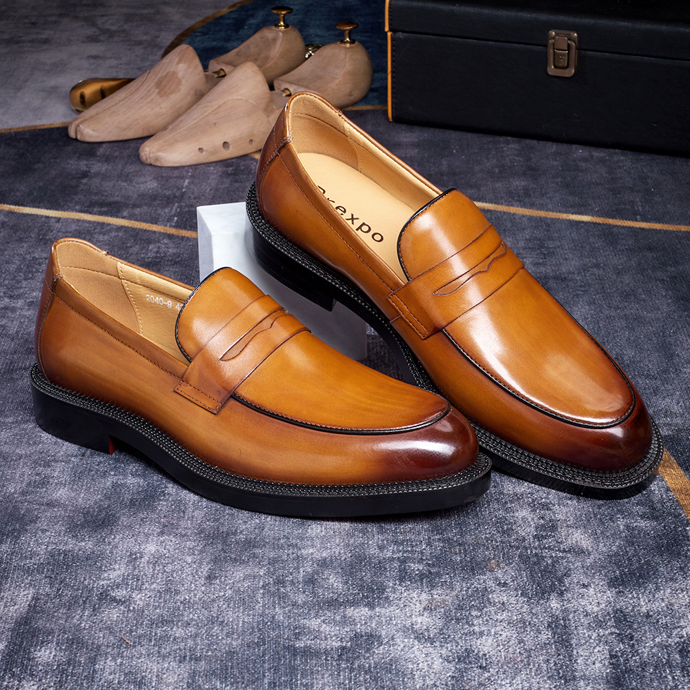 Classic Men's Penny Loafer  Genuine Leather Comfortable Business Casual Footwear
